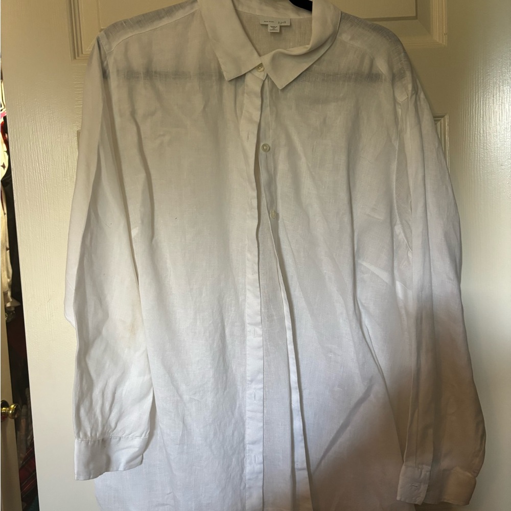 J. Jill women’s White Casual Button-Down Shirt